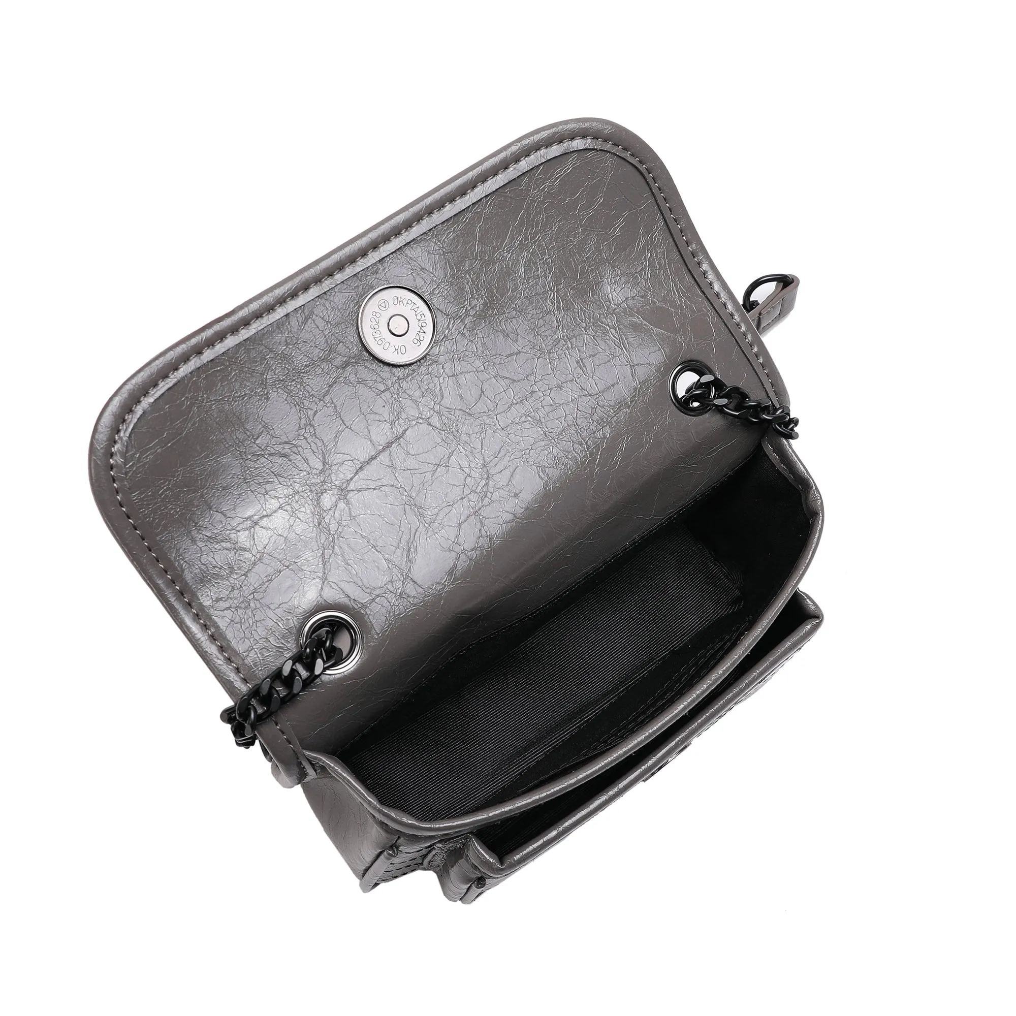 Tiffany & Fred Quilted Cracked Leather Crossbody Bag