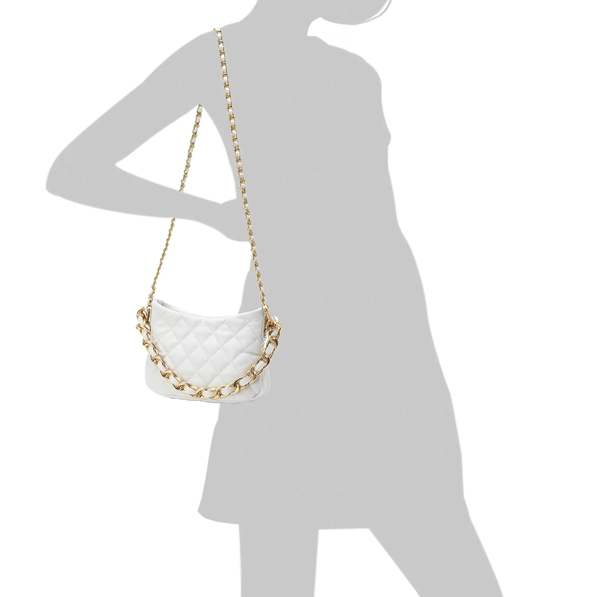 Tiffany & Fred Quilted Sheepskin Leather Crossbody/ Shoulder Bag