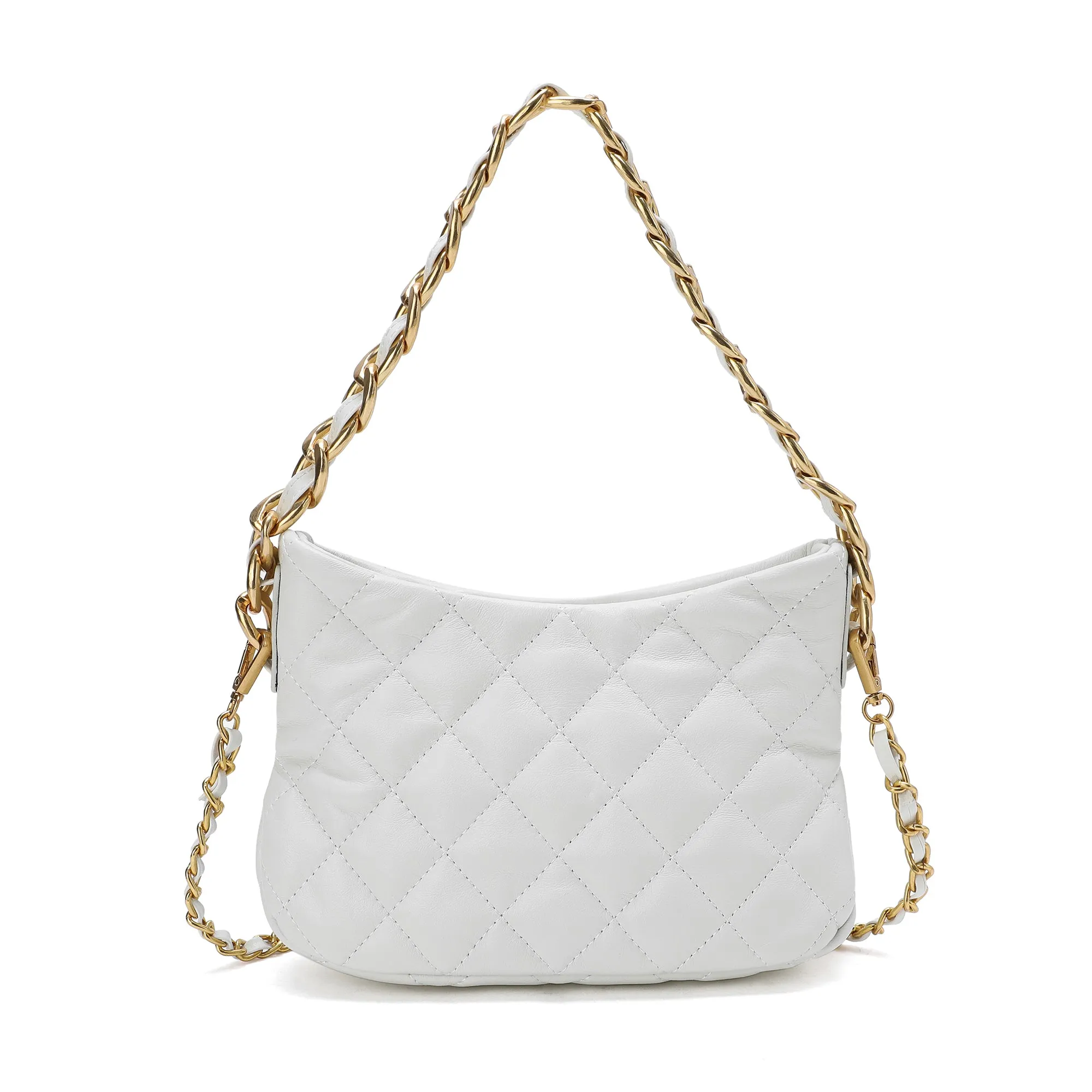 Tiffany & Fred Quilted Sheepskin Leather Crossbody/ Shoulder Bag