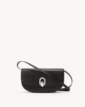 Tondo Crescent in Black Leather