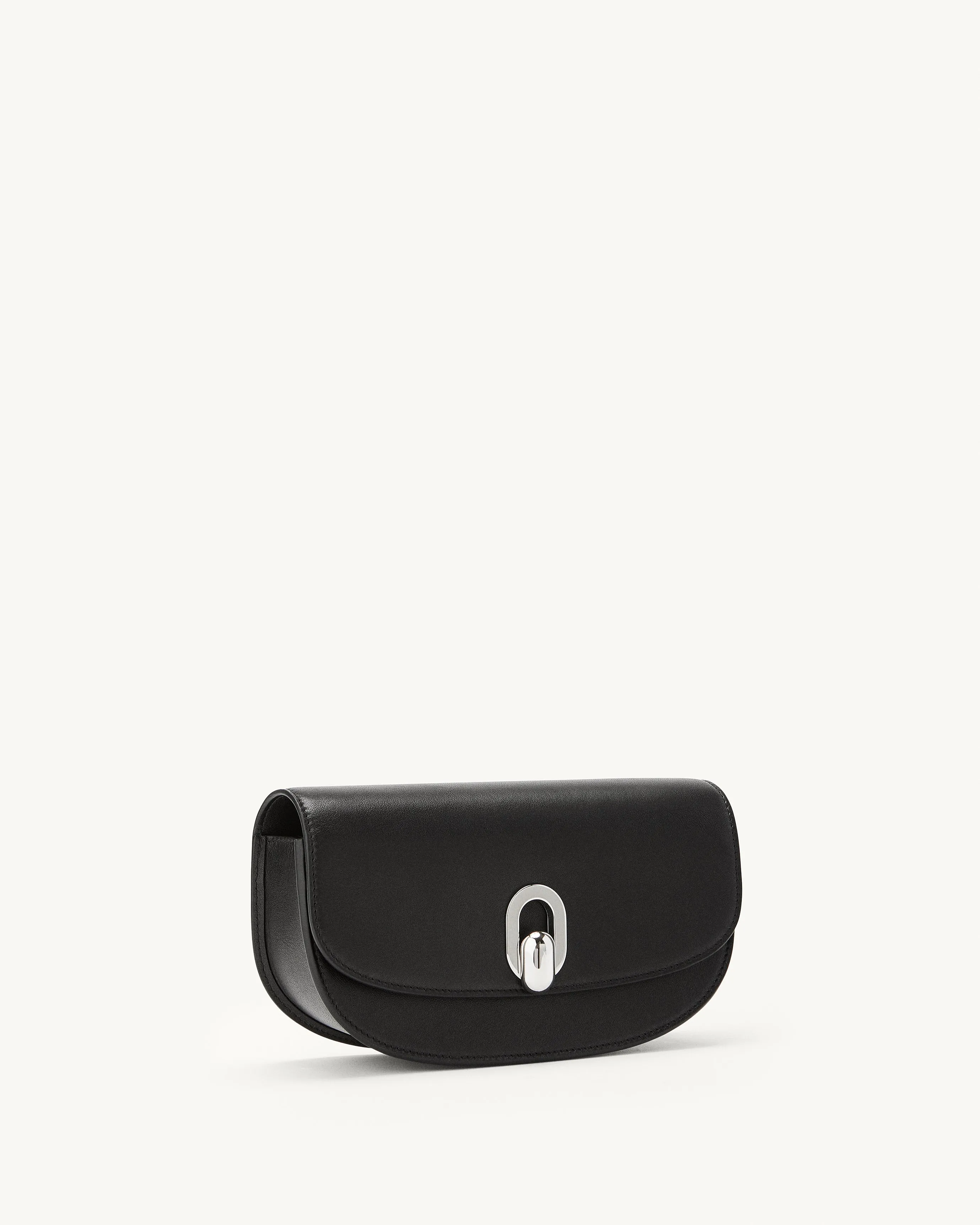 Tondo Crescent in Black Leather