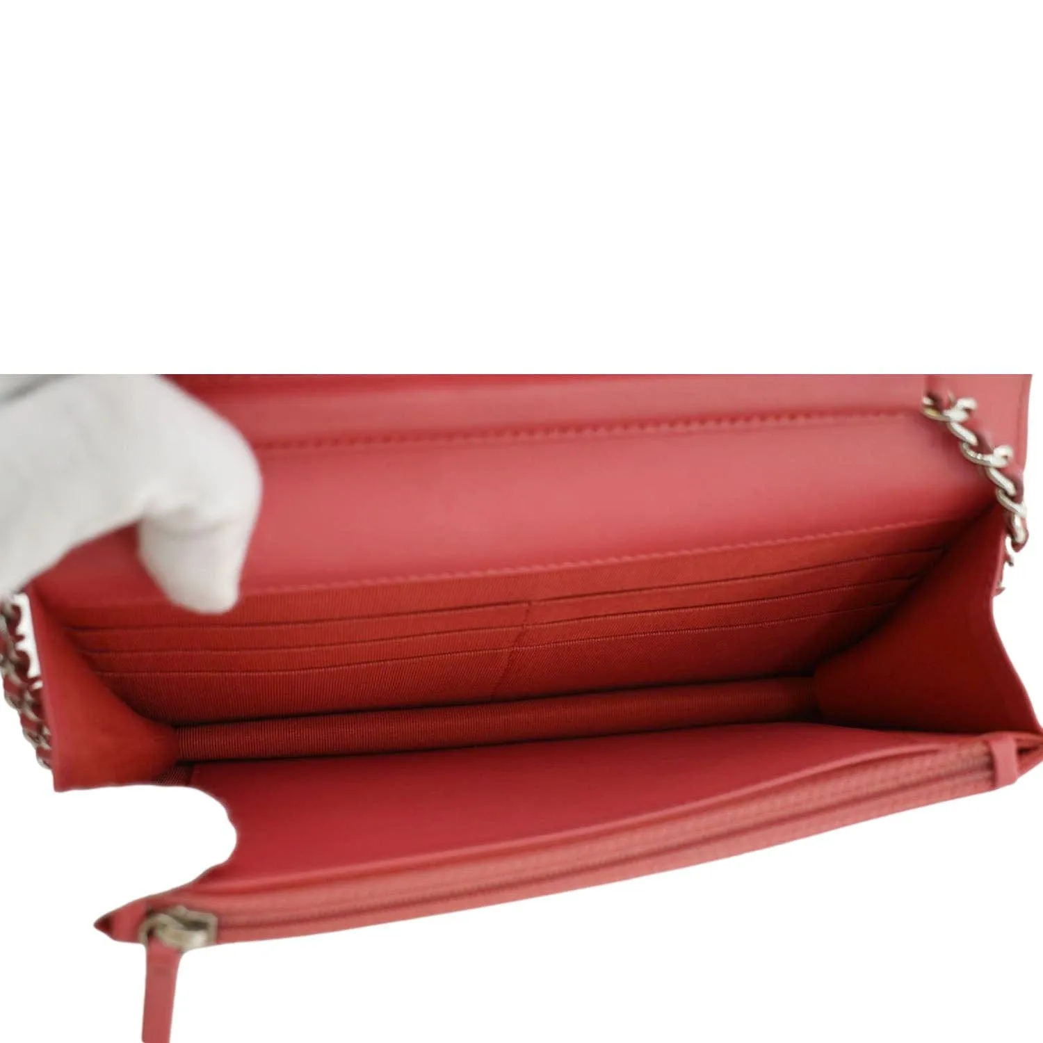 Top Quality Chanel WOC Quilted Patent Leather Crossbody Bag Red