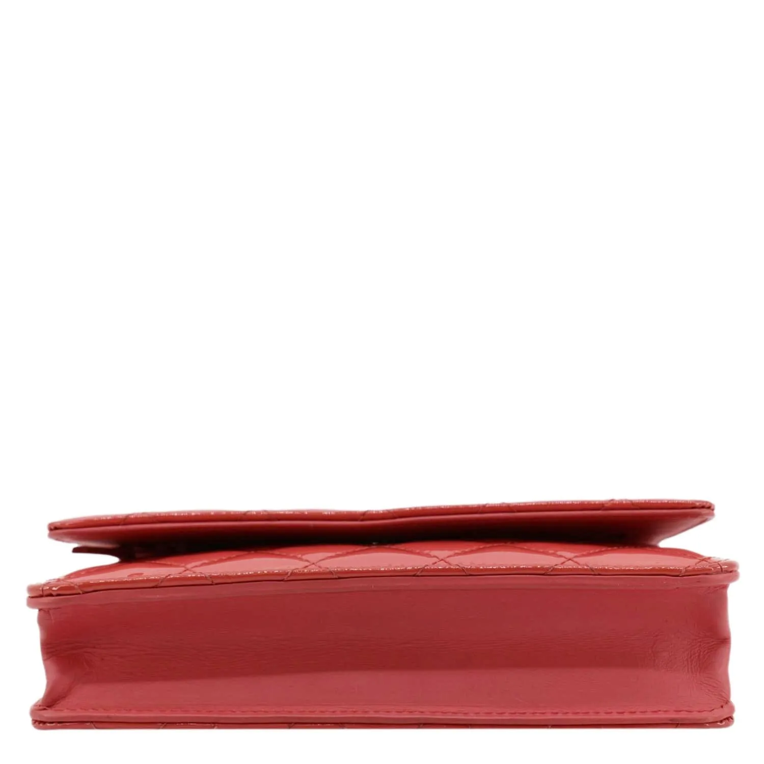 Top Quality Chanel WOC Quilted Patent Leather Crossbody Bag Red