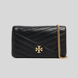 TORY BURCH Kira Chevron Chain Wallet Black RB-156553