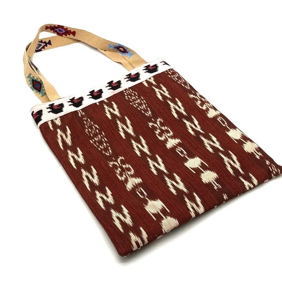 Tote Bag Brown Ikat