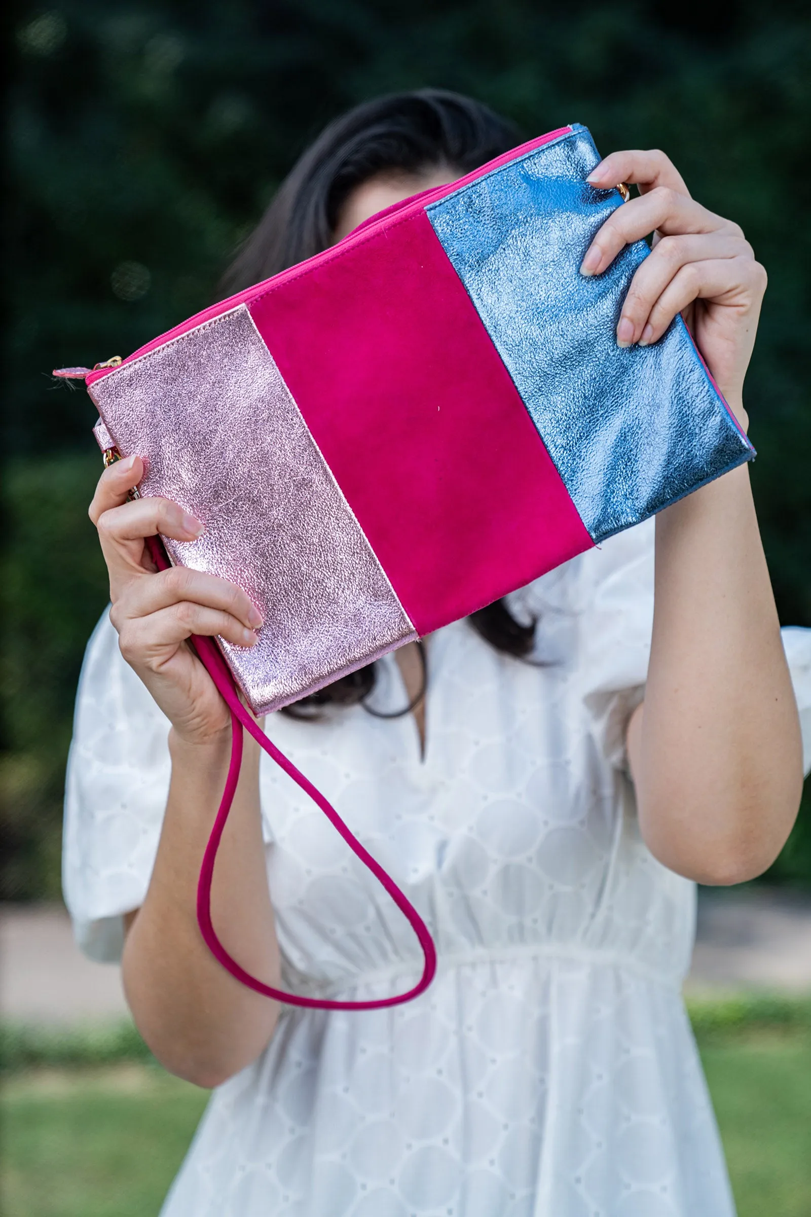 Tribeca Pink Leather Bag