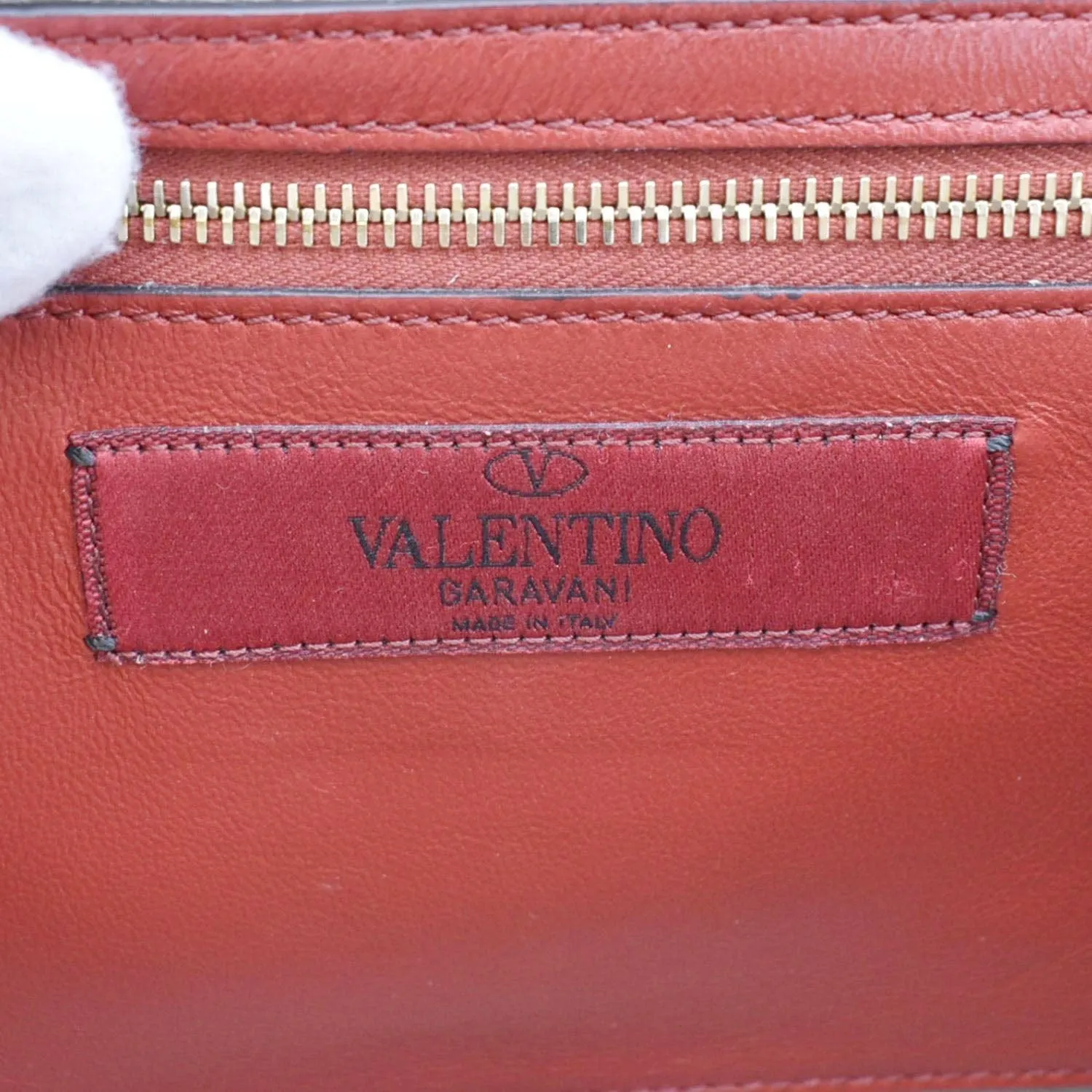 VALENTINO Rockstud Spike Quilted Leather Chain Crossbody Bag Poudre