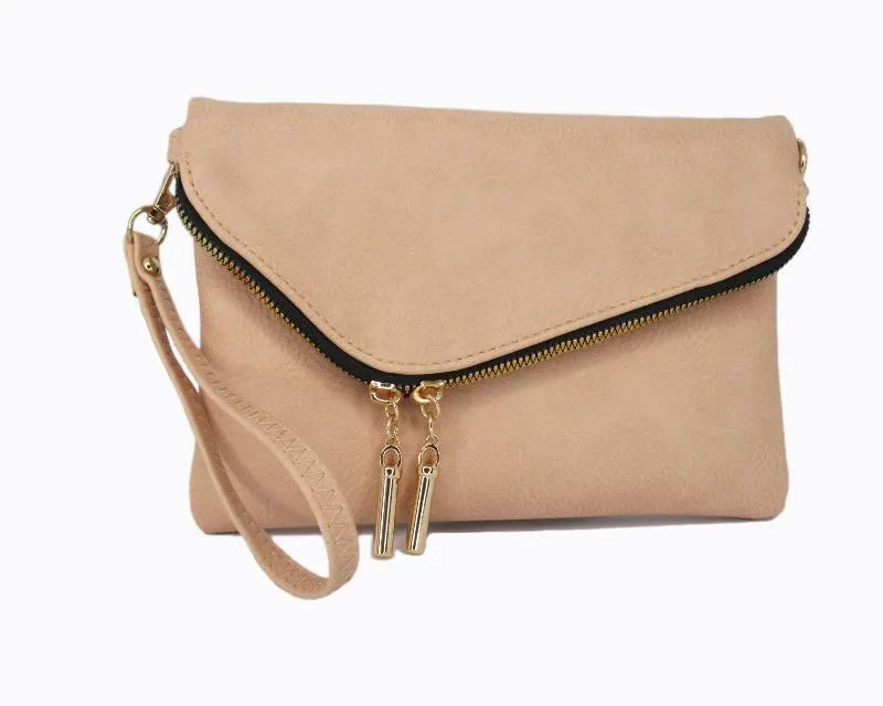 Vanity Blush Envelope Crossbody Bag