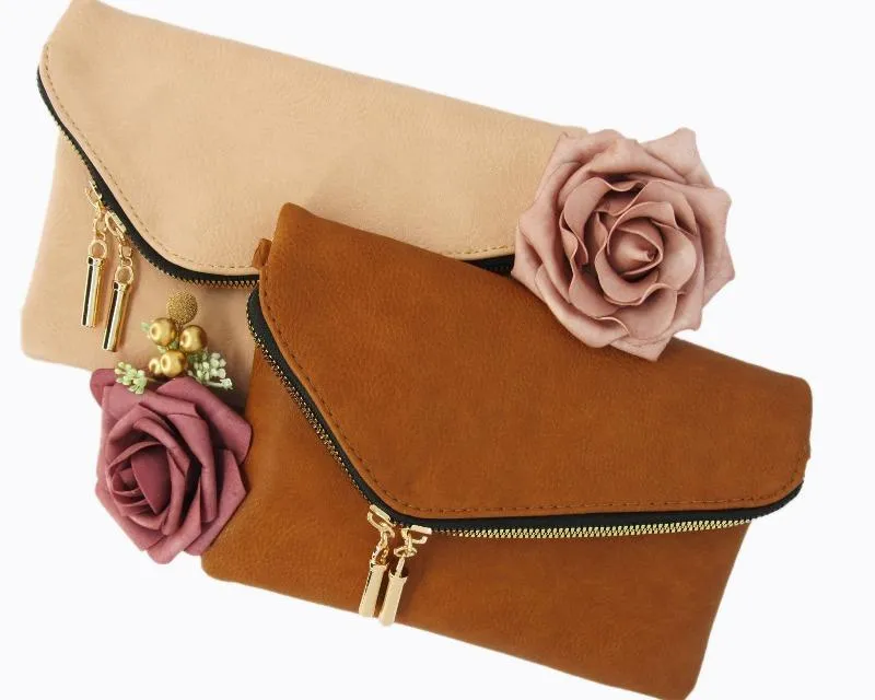 Vanity Blush Envelope Crossbody Bag