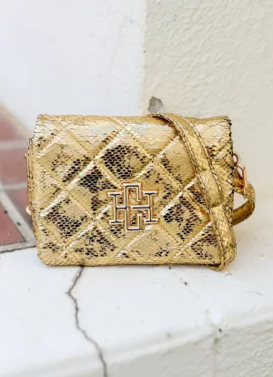 Veronica Quilted Crossbody GOLD FLECK