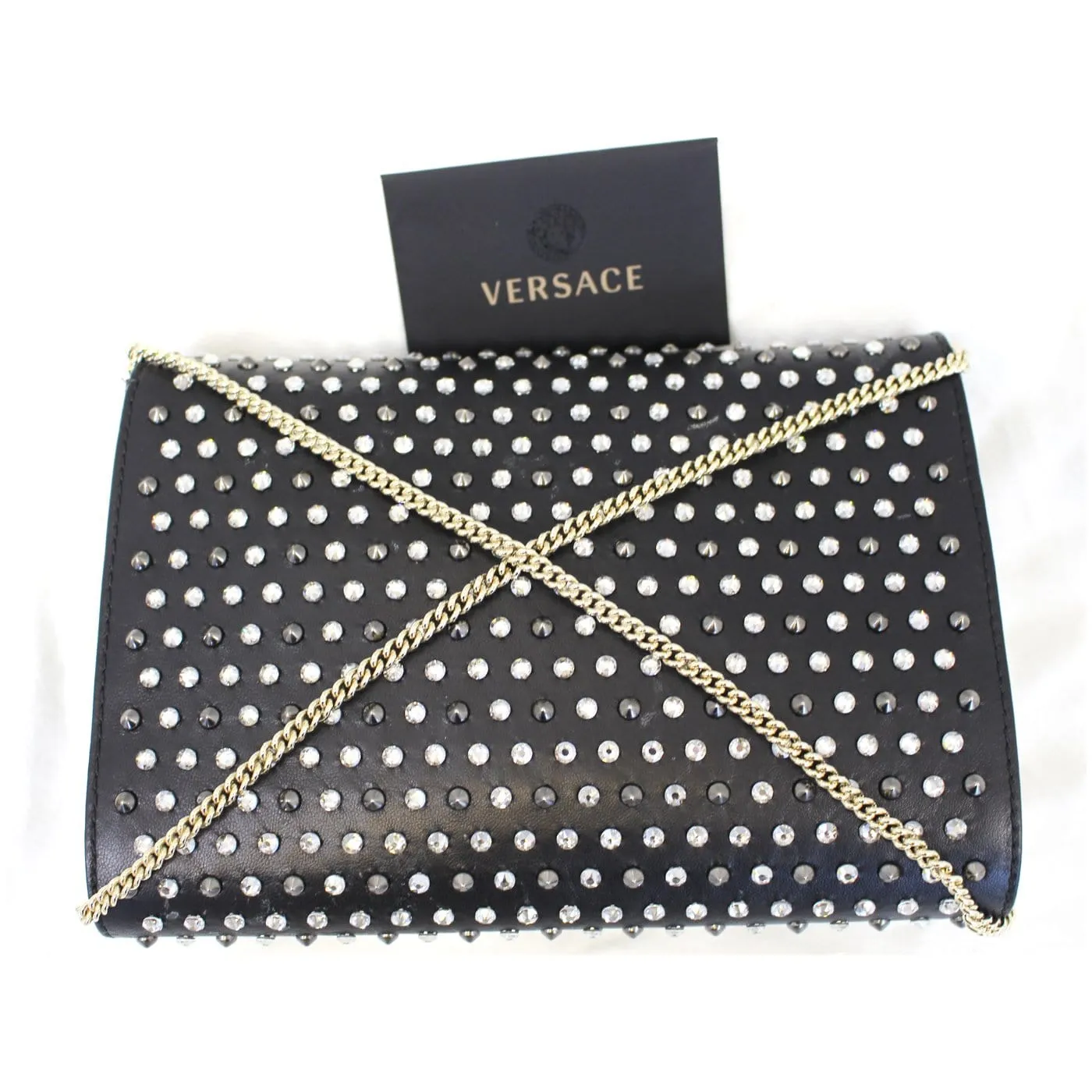 Versace City Stud Palazzo Evening Shoulder Crossbody Bag