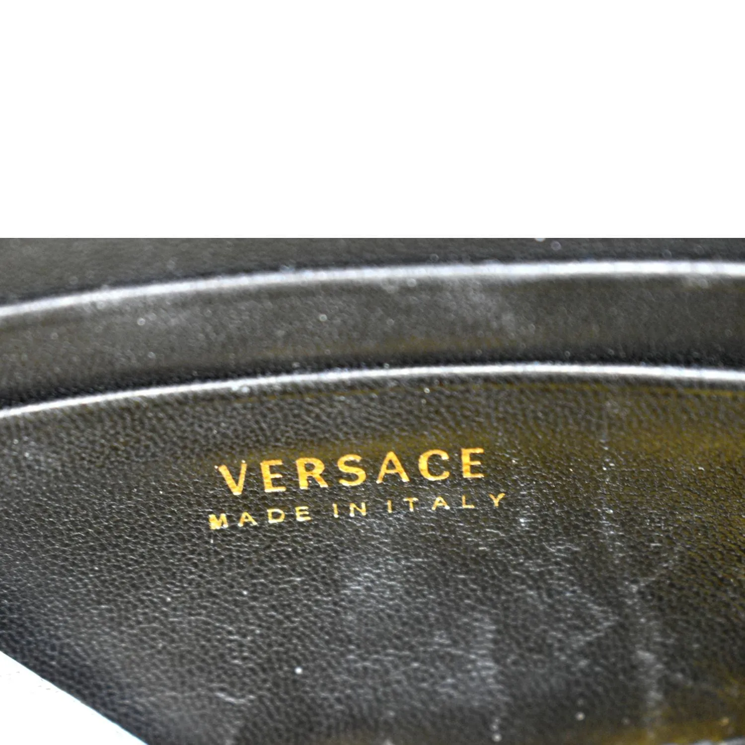 VERSACE Virtus Mini Leather Crossbody Bag Black