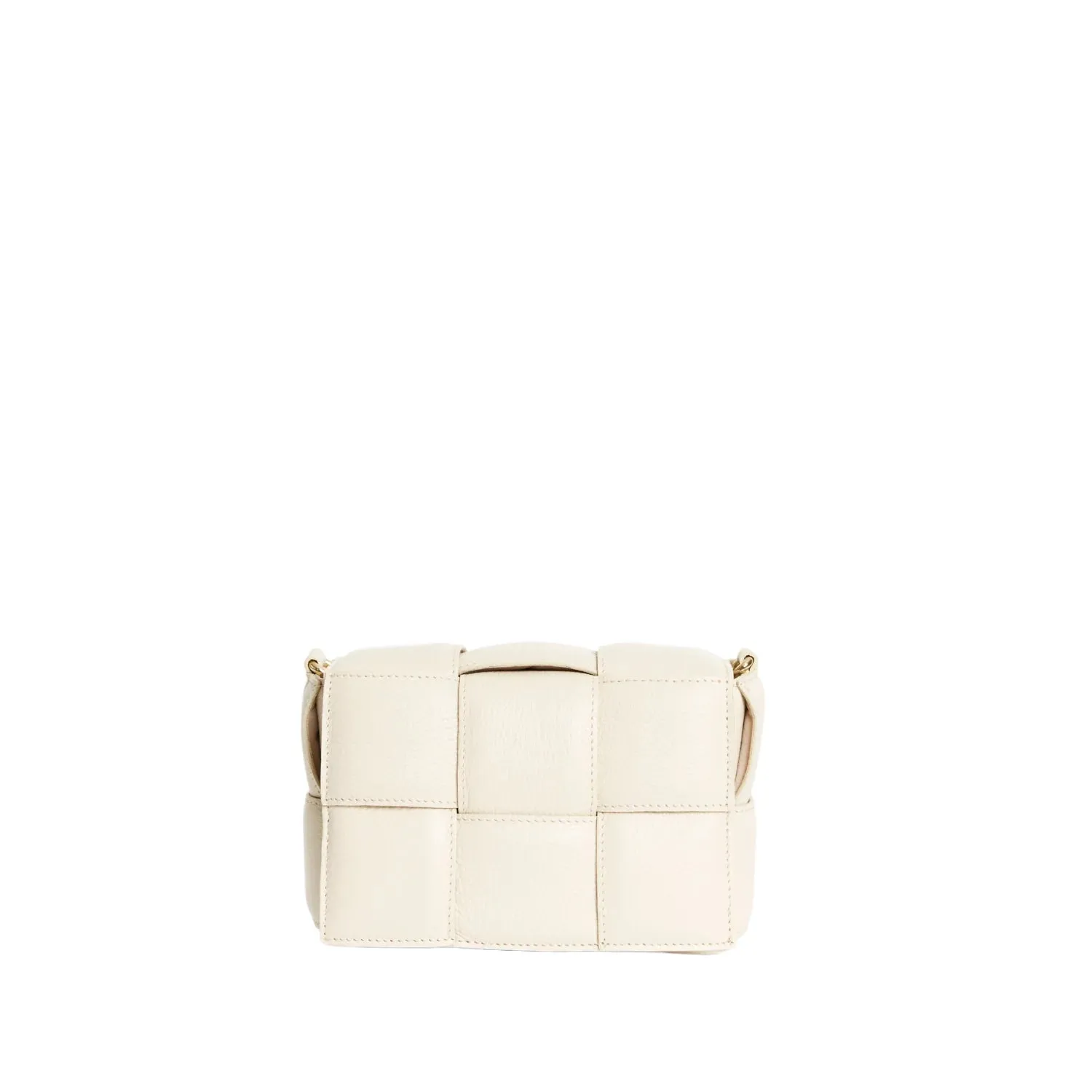 Vestirsi Margot Ivory Leather Woven Bag