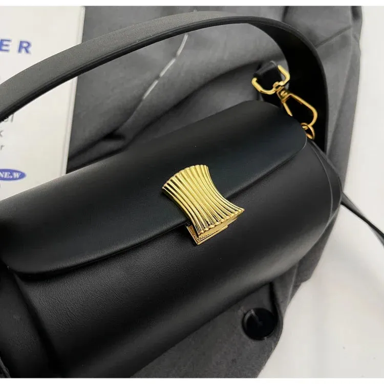 Vintage Leather Crossbody Square Bag