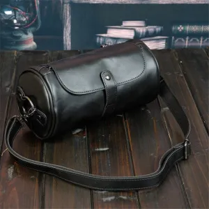Vintage Saddle Leather Round Bag