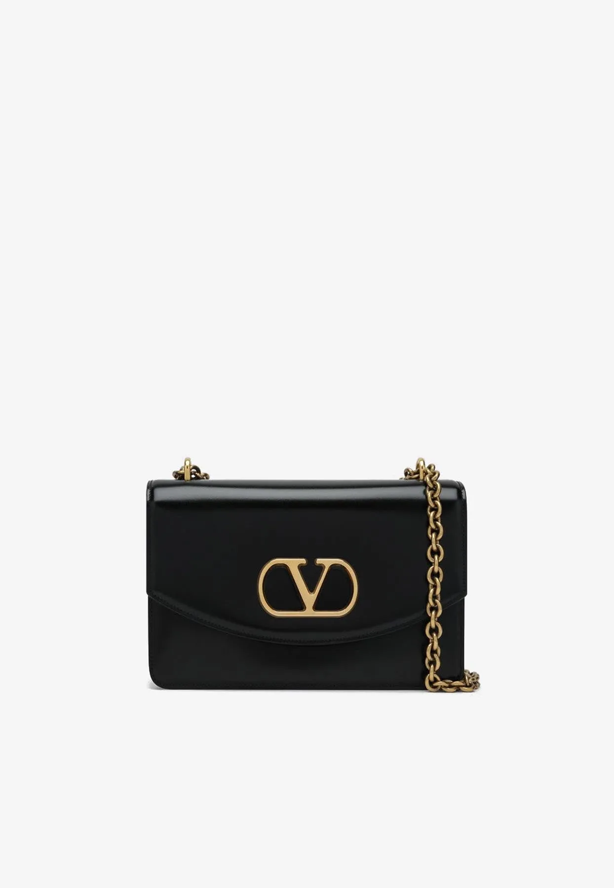VLogo Leather Crossbody Bag