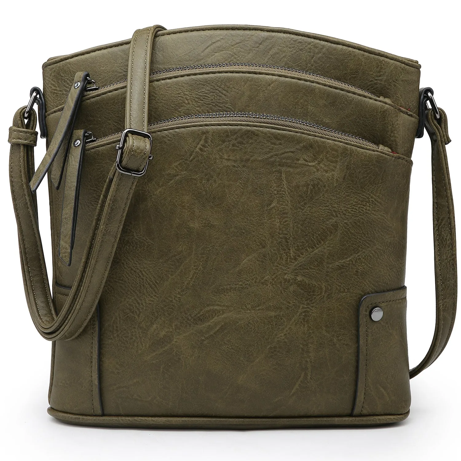 VONMAY Large Crossbody Bags for Women Triple Zip Pocket Cross Body Purses and Handbags