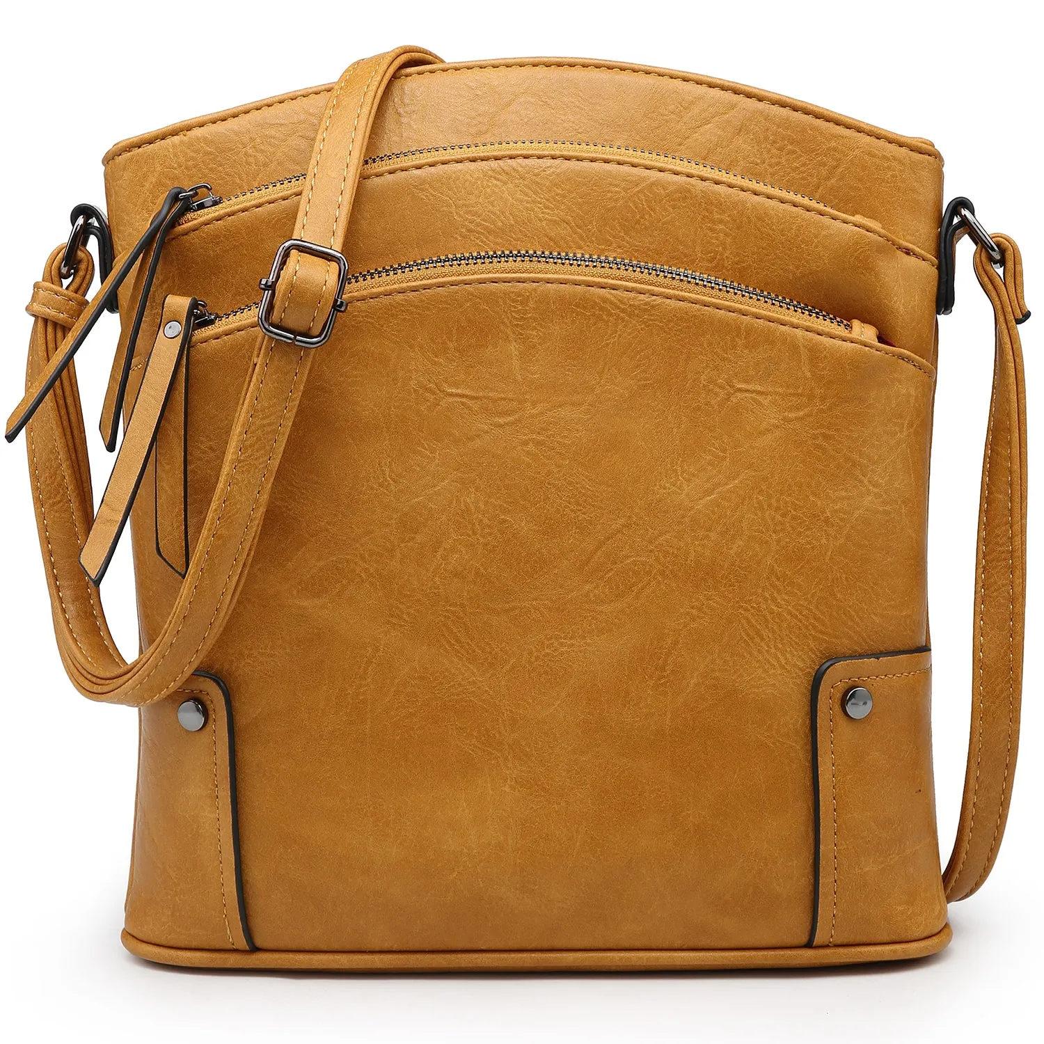 VONMAY Large Crossbody Bags for Women Triple Zip Pocket Cross Body Purses and Handbags