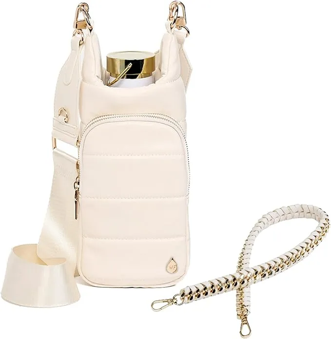 WAN103 - VEGAN PUFFER WATER BOTTLE BAG-