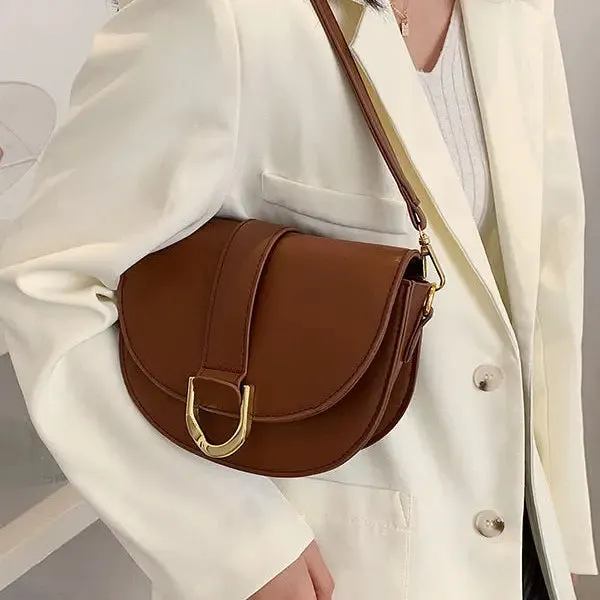 Western Saddle Buckle Bag | Vegan Leather (Available in Black,Tan,Brown)