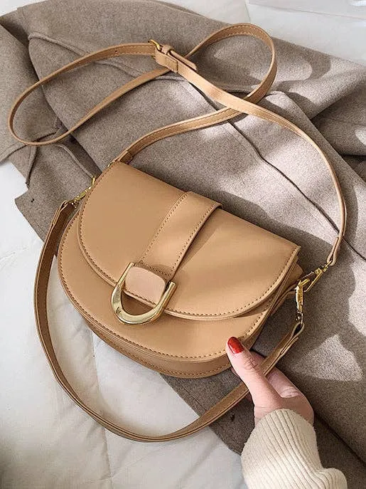Western Saddle Buckle Bag | Vegan Leather (Available in Black,Tan,Brown)