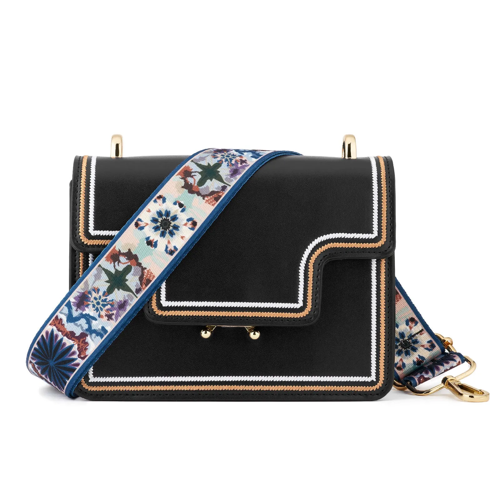 Wide Shoulder Strap Adjustable Replacement Belt Guitar Style Crossbody Bag Handbag Strap Multicolor Canvas Straps（Wide:1.4in，Long:49.2in）