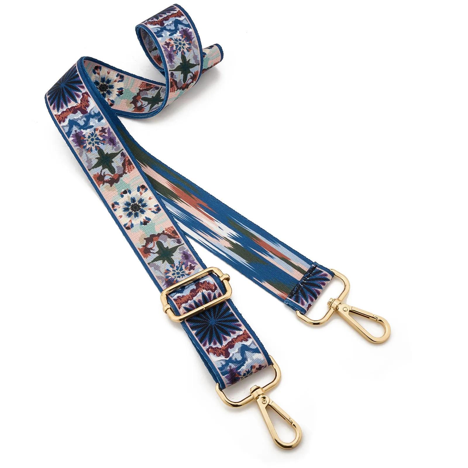 Wide Shoulder Strap Adjustable Replacement Belt Guitar Style Crossbody Bag Handbag Strap Multicolor Canvas Straps（Wide:1.4in，Long:49.2in）