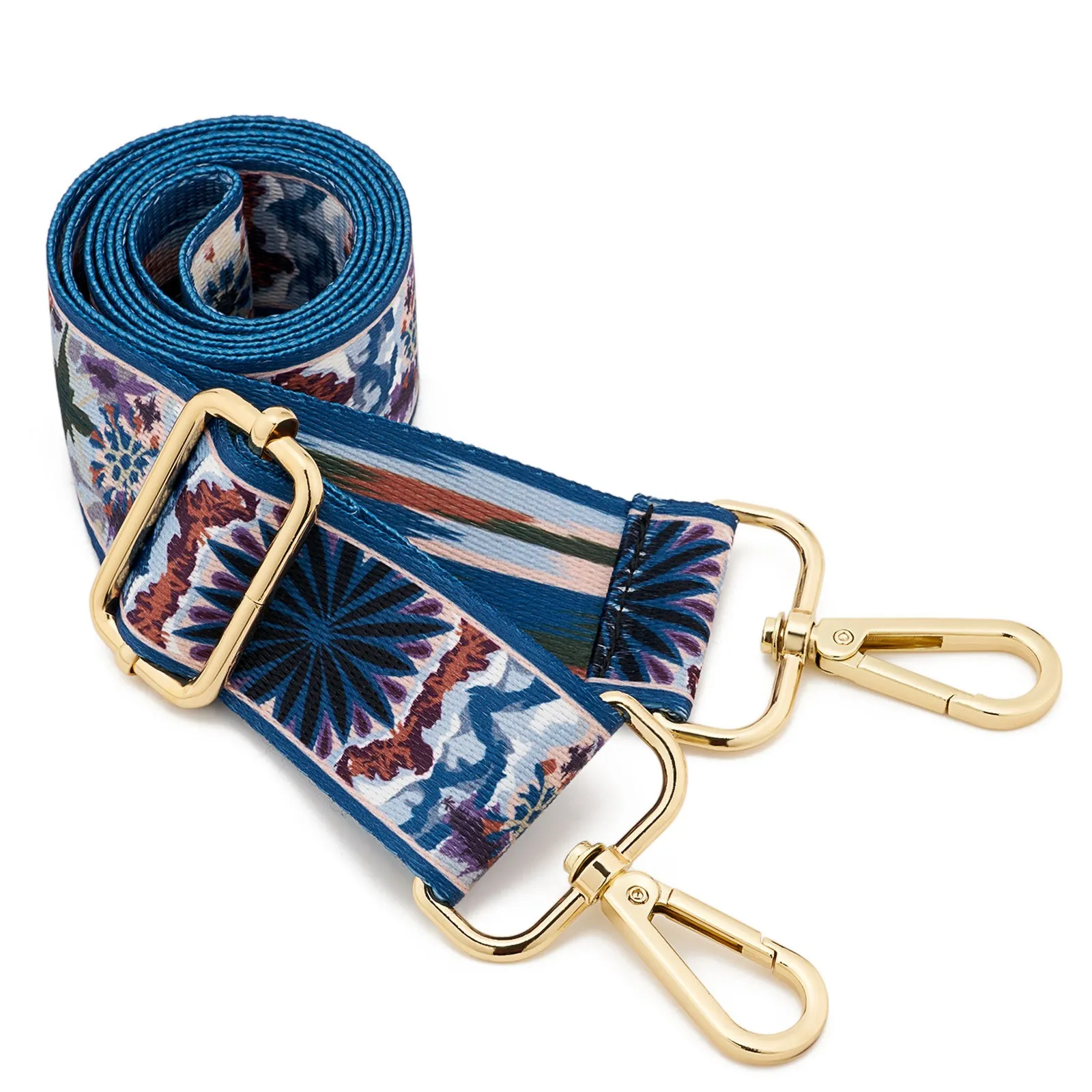 Wide Shoulder Strap Adjustable Replacement Belt Guitar Style Crossbody Bag Handbag Strap Multicolor Canvas Straps（Wide:1.4in，Long:49.2in）