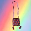 Wixrarika Sacred Bag Purple & Red Pom Poms