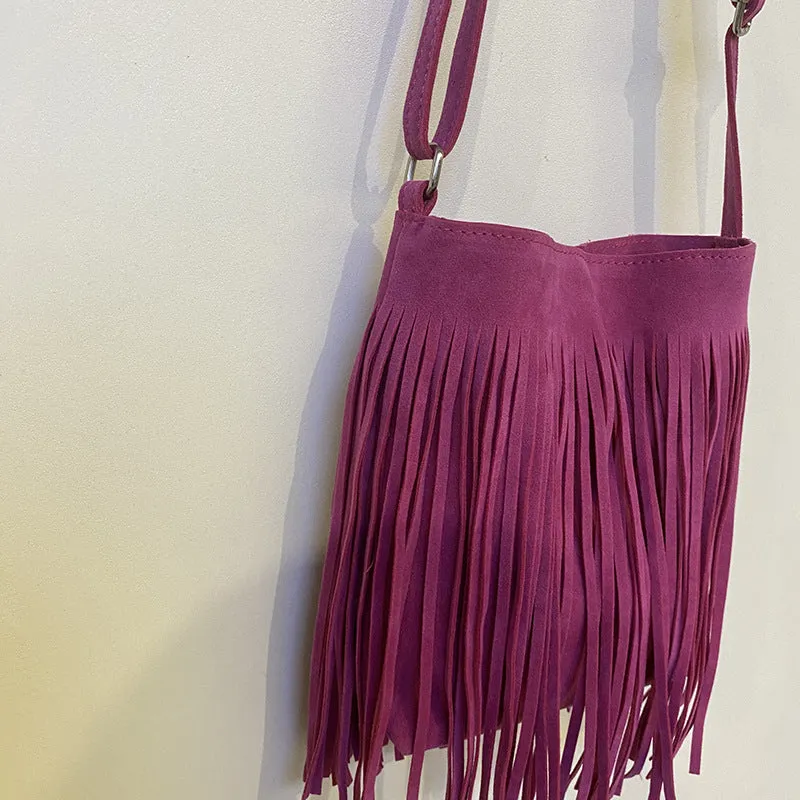 Women's Cool Artistic Tassel Simple Popular Crossbody Bags