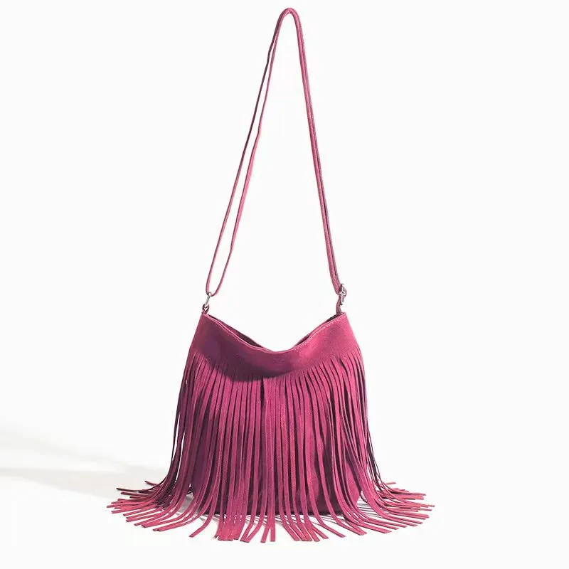 Women's Cool Artistic Tassel Simple Popular Crossbody Bags