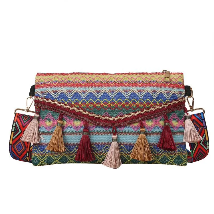 Women's Fashion Korean National Style Tassel Crossbody Bags