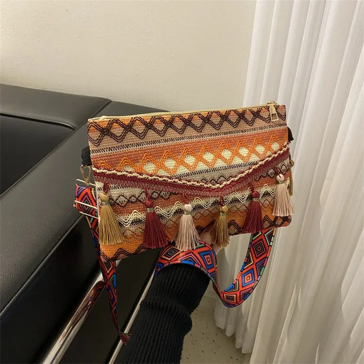 Women's Fashion Korean National Style Tassel Crossbody Bags