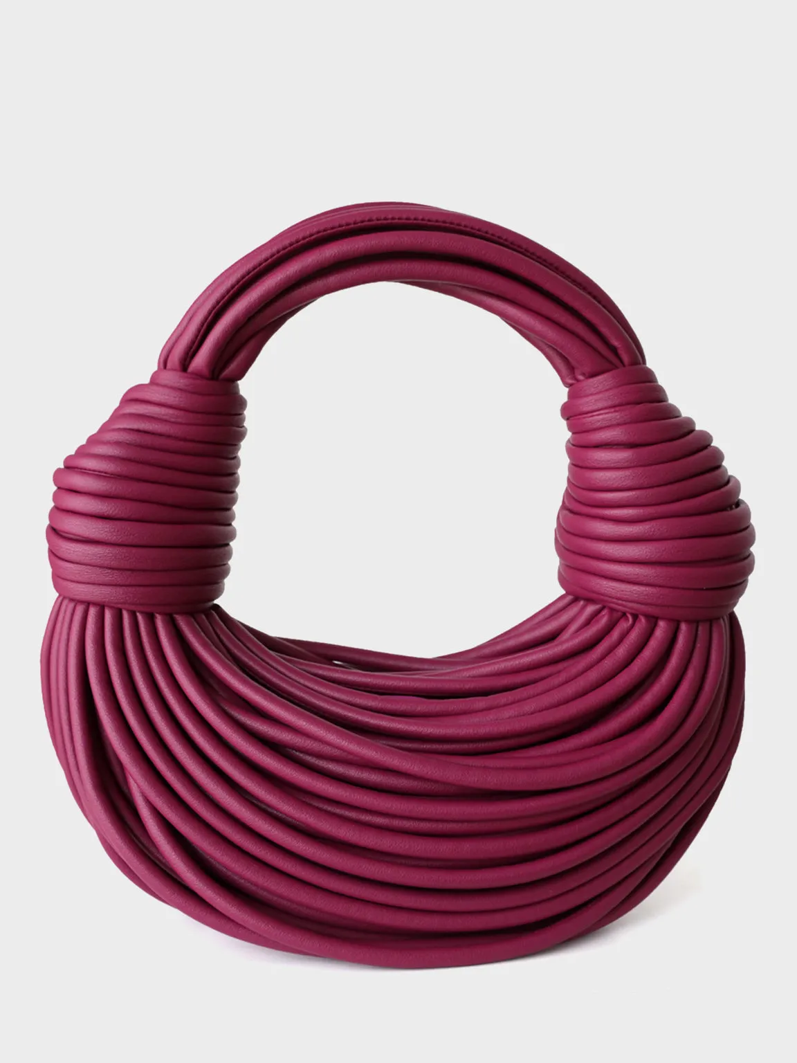 Women's Jodie Double Knot Leather Tote Bag Hand-woven Spaghetti Noodle Purse