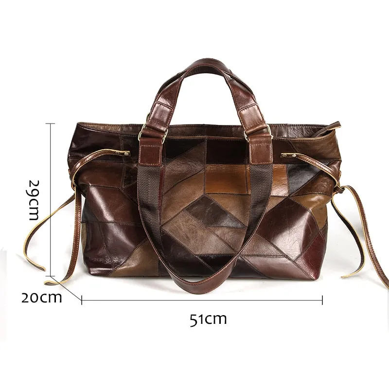 Women's Luxury Leather Handbag Retro Fashion Shoulder Bag