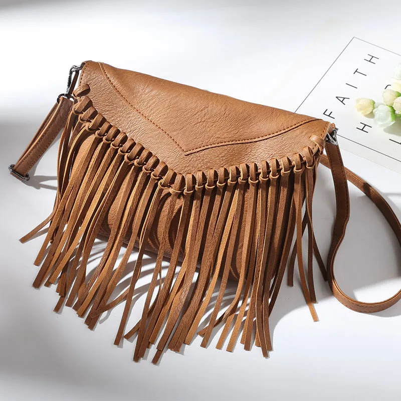 Women's Pretty Trendy Envelope Tassel Thin Crossbody Bags