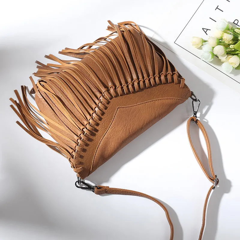 Women's Pretty Trendy Envelope Tassel Thin Crossbody Bags