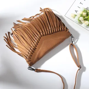 Women's Pretty Trendy Envelope Tassel Thin Crossbody Bags