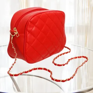 Women's Quilted Style Red Crossbody Bag: Enduring Appeal