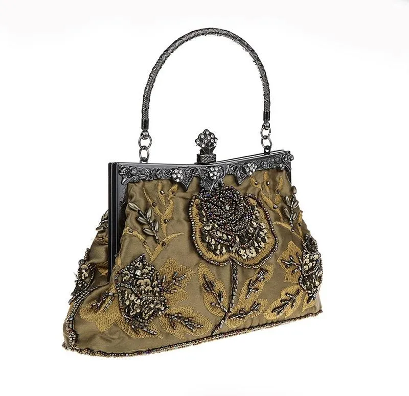 Women's Vintage Evening Bags Beaded Sequined Clutch Wedding Party Purse|JaosWish