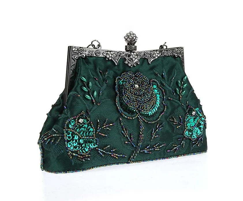 Women's Vintage Evening Bags Beaded Sequined Clutch Wedding Party Purse|JaosWish