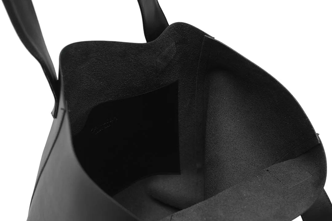 XXL Vegan Leather Tote Bag | Black