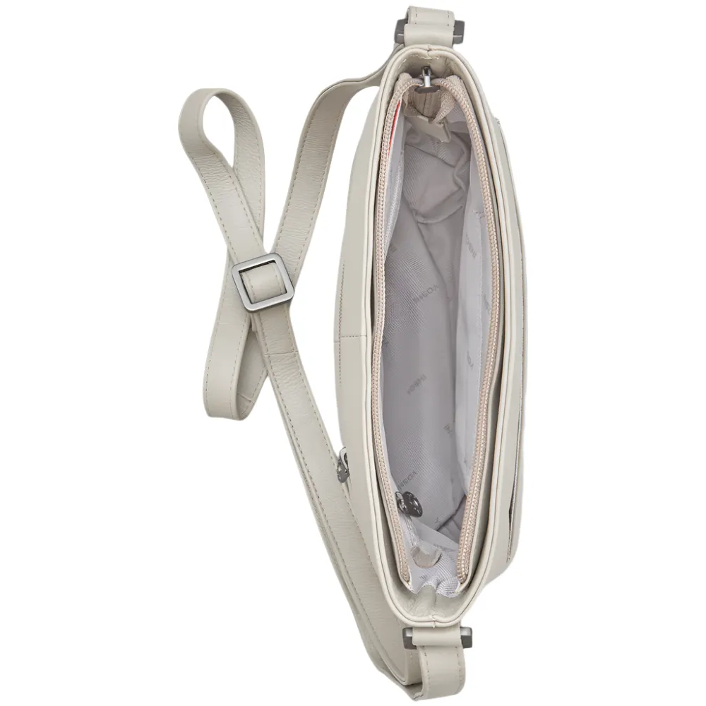 Yoshi Bryant Warm Grey Leather Cross Body Bag