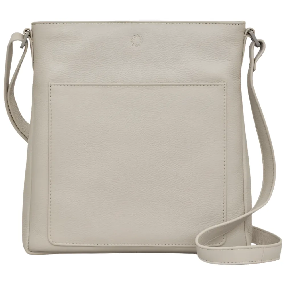 Yoshi Bryant Warm Grey Leather Cross Body Bag