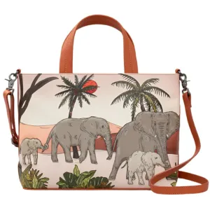 Yoshi Elephant Parade Rust Leather Grab Bag