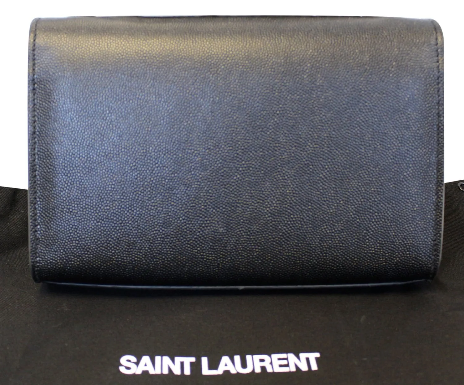 YVES SAINT LAURENT Kate Black Leather Chian Clutch Crossbody Bag
