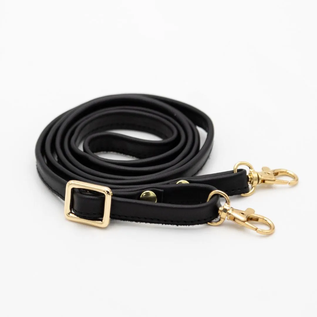 Zebra Leather Purse & Strap (w Gold fittings)