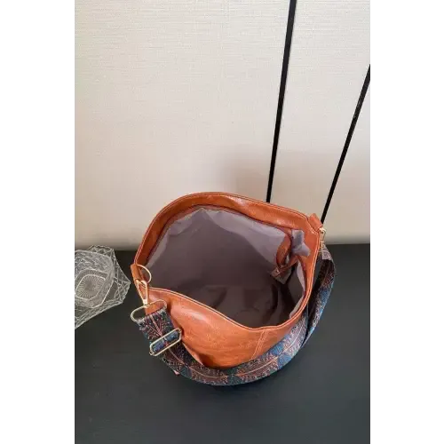 Zenana Retro Pattern Vegan Leather Crossbody Bag