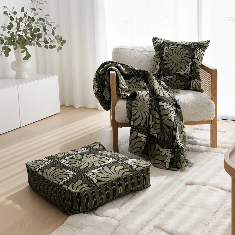 Zinnia Floor Cushion - Moss