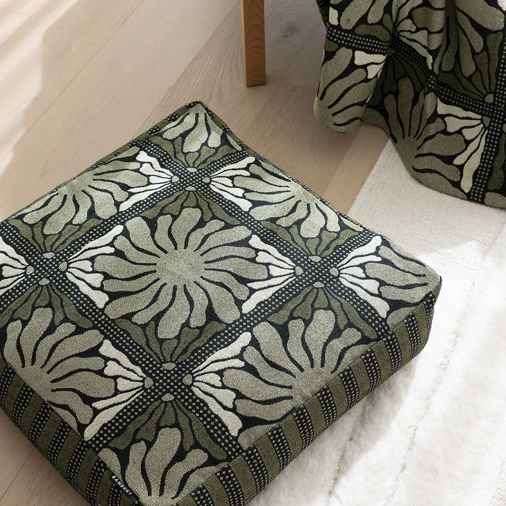 Zinnia Floor Cushion - Moss